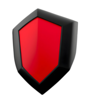 3d red shield icon. Generative AI. png