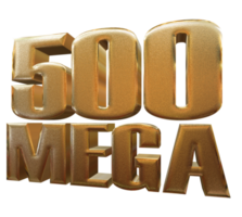 500 mega ouro com generativo png