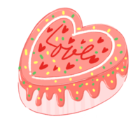 Valentine love cake png