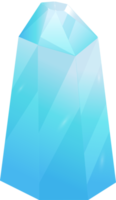 cristal. quartzo de cura transparente curativo. gema brilhante claro gradiente azul. pedra Mágica png