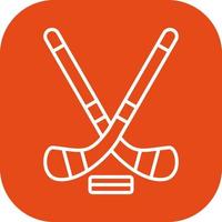 icono de vector de hockey sobre hielo