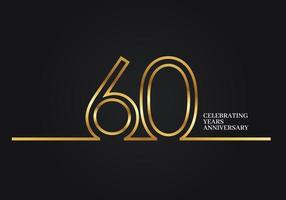 60 Years Anniversary vector