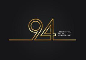 94 Years Anniversary vector