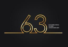 63 Years Anniversary vector