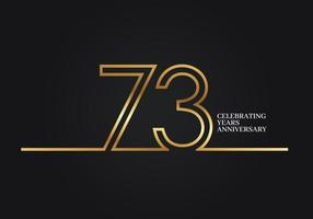 73 Years Anniversary vector