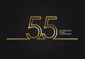 55 Years Anniversary vector