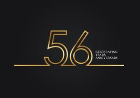 56 Years Anniversary vector