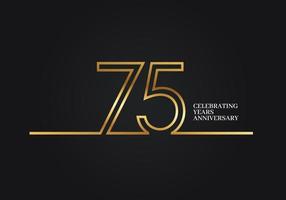 75 Years Anniversary vector