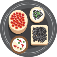 illustration de nourriture de caviar de russie png