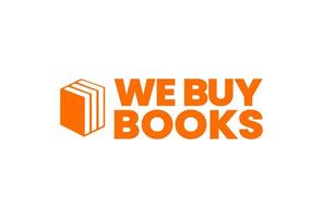 We buy books logo minimalist with orange color, perfect with company business, marketing, online shop, shop vector