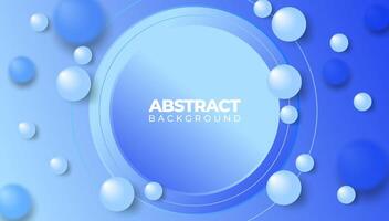 Circle ball abstract background with blue white color gradient smooth element vector