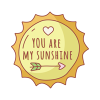 cute sun sticker png