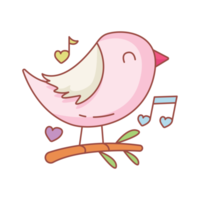 bird singing sticker png