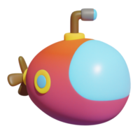 small submarine on transparent background png