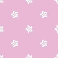 white flower seamless pattern vector pink background
