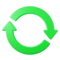 update upgrade rotation full circle loop arrow user interface theme 3d render icon illustration isolated png