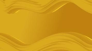 Gold abstract wave background. can used for luxury business. 3d smooth lines render vector