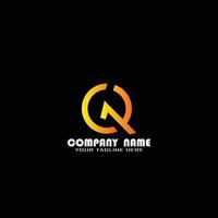 el diseño del logotipo de las letras q, c y r combinadas en un fondo negro es perfecto para el logotipo de su marca y empresa