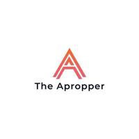 Abstract initial letter A or AA logo in orange-magenta color isolated in white background applied for business and technology company logo also suitable for the brands or companies have initial name A vector