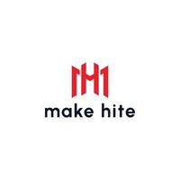 Abstract initial letter MH or HM logo in red color isolated in white background applied for business and technology company logo also suitable for the brands or companies have initial name HM or MH. vector