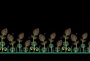 Abstract pattern with floral elements vector