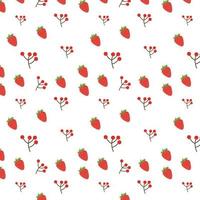 Seamless pattern with Strawberry. Strawberry element with Vector illustration.