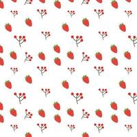 Seamless pattern with Strawberry. Strawberry element with Vector illustration.