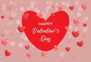 happy valentine's day with blur background. love illustration vector