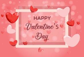 happy valentine's day with blur background. love illustration vector