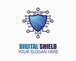 modern shield logo design template vector