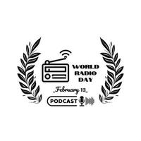 World Radio Day vector illustration.