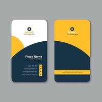 Vector printable and editable horizontal and vertical double sided clean modern corporate business card template design