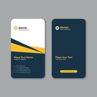 Vector printable and editable horizontal and vertical double sided clean modern corporate business card template design