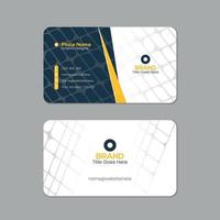 Vector printable and editable horizontal and vertical double sided clean modern corporate business card template design