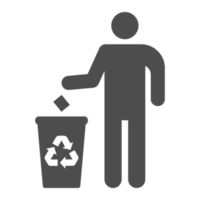 tirar basura icono fondo transparente png