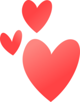 set of red heart png