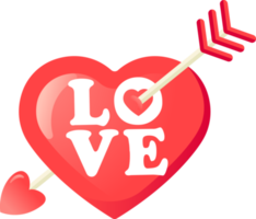 red heart with arrow png