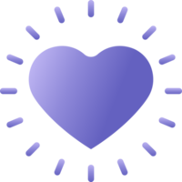 Purple heart valentine's png