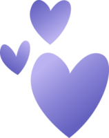 set of purple heart png