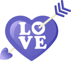 purple heart with arrow png