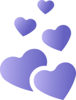 set of couple purple heart png