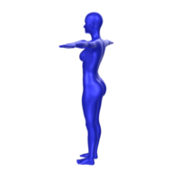 Female Basemesh isolated on transparent png