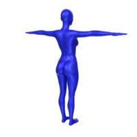 Female Basemesh isolated on transparent png