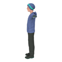 Cool boy isolated on transparent png