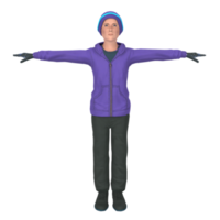 cooler Junge isoliert auf transparent png