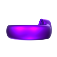 Representación 3d del objeto de anillo png