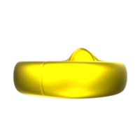 Representación 3d del objeto de anillo png