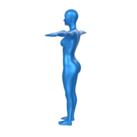 Female Basemesh isolated on transparent png