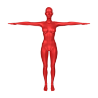 Female Basemesh isolated on transparent png