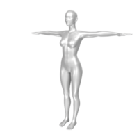 malla base femenina aislada en transparente png